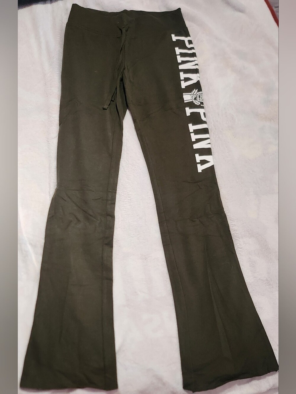 PINK Victoria's Secret Olive Green Zip Hoodie & Pants Set. Size XS. - Picture 4 of 9